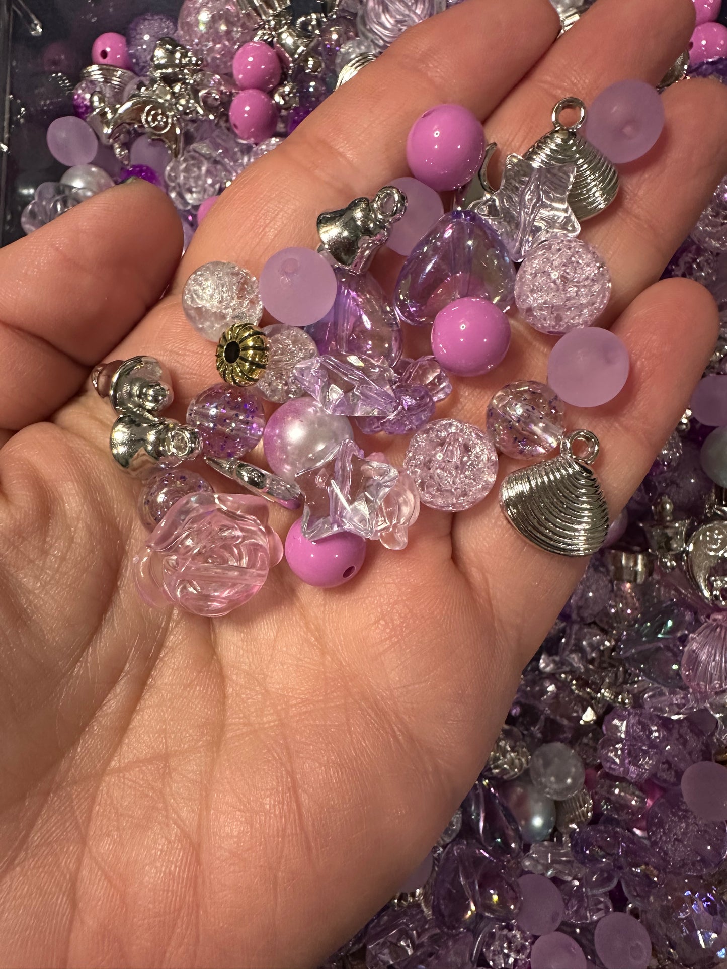 Acrylic Bead Mixes - PURPLE DELIGHT